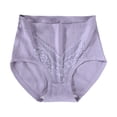 thumbnail image 1 of opvise Women Briefs Solid Color Lace Cotton High Waist Female Pants Underwear Inside Wear Grey 4XL, 1 of 8