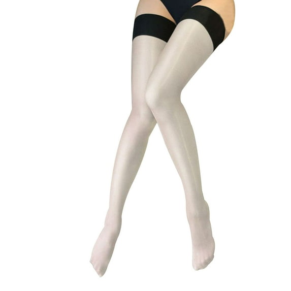 opvise Women Sexy Shiny Over Knee Thigh High Nightclub Home Stretch Stockings