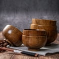 thumbnail image 1 of opvise Wooden Noodles Rice Soup Bowl Food Storage Container Kitchen Tableware Gadget 1, 1 of 7