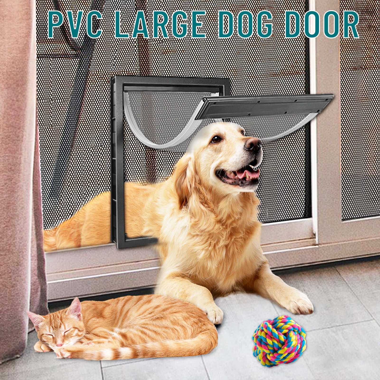 opvise XL Dog Door, Plastic Doggie Door, Extreme Weather Doggy Door