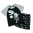 thumbnail image 1 of oqasdz Baby Boy Outfits Kids Dinosaur Prints Short Sleeve T Shirts and Shorts Sleepwear Outwear Fashion Pajama Set /7-8 Years, 1 of 3