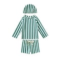 thumbnail image 1 of oqasdz Baby Boy Swimsuit 3PCS Set Toddler Srtiped Bathing Suit and Swim Trunk with Swim Cap Swim Suits Size 4 Y-5 Y, 1 of 7