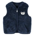 thumbnail image 1 of oqasdz Baby Boys Girls Vest Zip Up Cute Bear Jackets Fuzzy Fall Winter Warm Clothes Newborn Outwear Long Sleeve Casual Comfort Soft Daily Wear, 1 of 4