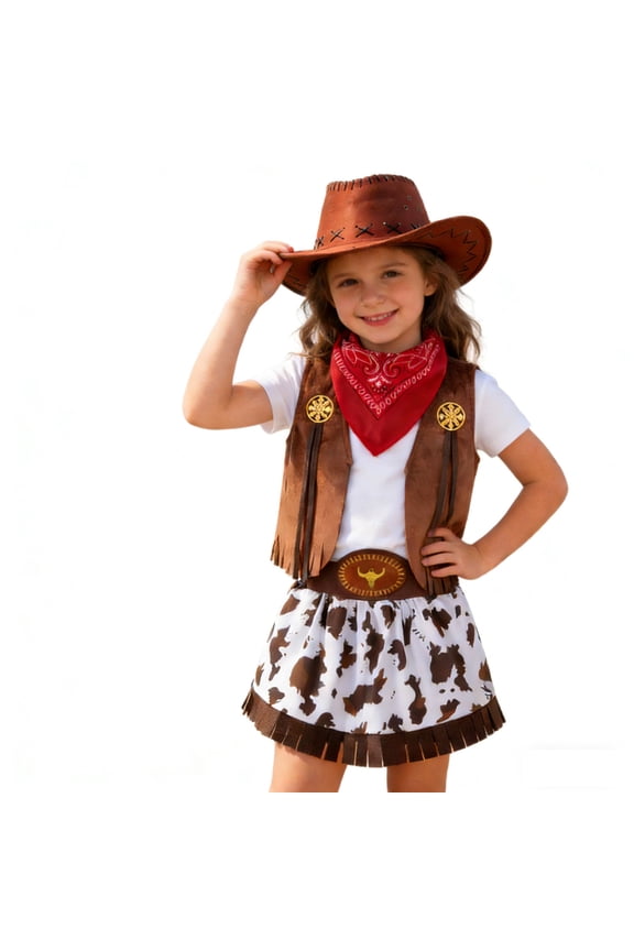 Baby Girl Clothes for Toddler Kids 5 Piece Set Stage Performance Theme Events Party Clothing Sets Casual Outdoor