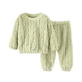 thumbnail image 1 of oqasdz Baby Girl Outfits Boys Cozy Flannel Pajama Soft Loungewear Warm Sleepwear Long Sleeve And Pants For Kids Fall Winter Nightwear Size 3 Y-4 Y, 1 of 3