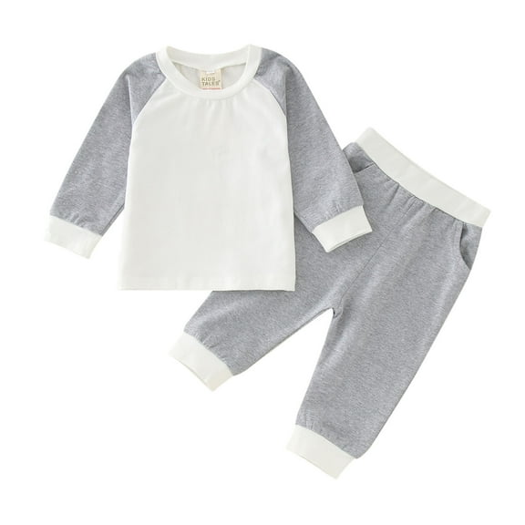 oqasdz Baby Girl Outfits Boys Winter Long Sleeve Tops Pants 2Pcs fors Underwear Casual Loose Trendy Clothing Sets Size 2-3 Y