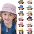 thumbnail image 1 of oqasdz Baby Sun Hat for Boys Girls Breathable Solid Color Fisherman Cap Beach Hat for Toddler Kids Lightweight Summer Outdoor, 1 of 5