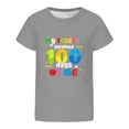 thumbnail image 1 of oqasdz Back To School Graphic Print Short Sleeve T Shirt Crewneck 100 Days of School Shirt for Boys and Girls Breathable Cozy Versatile Summer Dailywear, 1 of 3