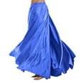 thumbnail image 1 of oqasdz Belly Dance Skirts for Womens Solid Color Flowy Performance Elastic Waistband for Stage Show Practice and Casual Outdoor Wear, 1 of 4