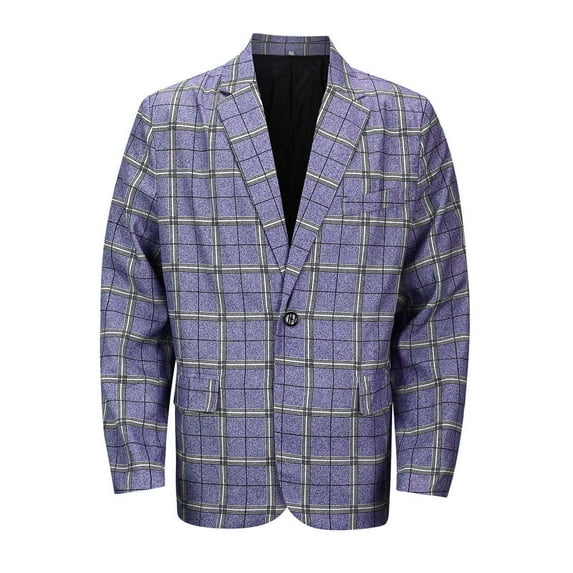 oqasdz Blazer for Men Casual Buckle Printed Fashion Soft Work formal Warm Business Wedding Party Banquet Coat Top,Size S