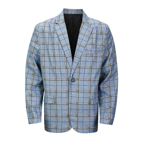 oqasdz Blazer for Men Casual Buckle Printed Fashion Soft Work formal Warm Business Wedding Party Banquet Coat Top,Size XL