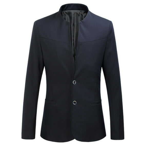 oqasdz Blazer for Men New Spring Autumn Collar Two Button Solid Color Plus Size Fashion Casual Business formal Coat Top,Size 3X