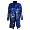 thumbnail image 1 of oqasdz Blazer for Men Prom Party Suit Fashion Sequin Slim Fit Long Sleeve Youth Lapel Performance Suit Coat Top,Size XL, 1 of 4