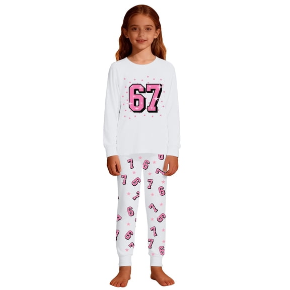 oqasdz Boys Character Print Loungewear 2 Piece Pajamas Comfortable Kids Home Wear Soft Sleepwear Play Outfit Comfort Soft Pajama Set