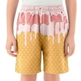 thumbnail image 1 of oqasdz Boys Girls Shorts Ice Cream Print Elastic Waist Comfortable Pants With Pockets Casual Daily Sports Active Baseball Shorts Size 9 Y-10 Y, 1 of 4