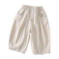thumbnail image 1 of oqasdz Boys Jeans Toddler Kids Straight Leg Elasitc Waist Denim Pants Loose Comfortable Trousers Fashion Arrivals Daily Wear Summer Outdoor, 1 of 6