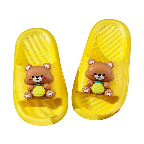 oqasdz Boys Kids Girls Slippers Soft Sole Indoor Outdoor Casual Shoes Pineapple Print Comfortable Lightweight Footwear/2.5-3 Years