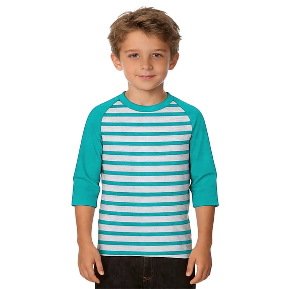 oqasdz Boys Long Sleeve Color Contrast T Shirt with Striped Design Classic Shirt for Kids and Youth Breathable Cozy Performance Summer Dailywear