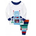 thumbnail image 1 of oqasdz Boys Pajamas Child Baby Homewear Robot Pattern Long Sleeve Pullover and Pants Casual Loose Sleepwear Pajama Sets Size 5 Y-6 Y, 1 of 2