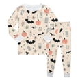 thumbnail image 1 of oqasdz Boys Pajamas Halloween Long Sleeve Cartoon Pumpkin Print Top and Pajama Pants Pjs Set for Kids Festival Themed Party Sleepwear Casual Loose Clothing Set,Beige,Size 8 Y-9 Y, 1 of 3