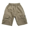 thumbnail image 1 of oqasdz Boys Pants Child Kids Solid Color Cargo Shorts Casual Stretchy Comfortable Outdoor Stylish Shorts Size 10 Y-11 Y, 1 of 7