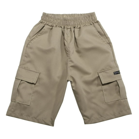 oqasdz Boys Pants Child Kids Solid Color Cargo Shorts Casual Stretchy Comfortable Outdoor Stylish Shorts Size 9 Y-10 Y