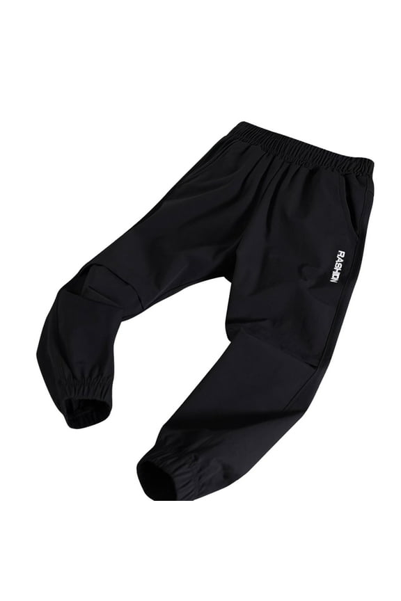 Boys Pants Kids Child Elastic Waist Thin Sports Active Exercise Trousers Casual Dance Sweatpants Size 3 Y-4 Y