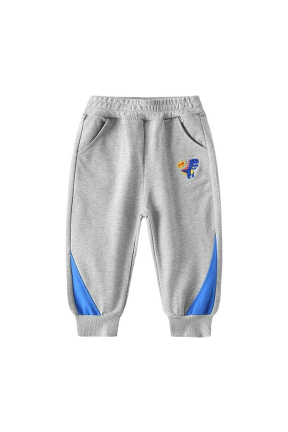 Boys Pants Toddlers Kids Comfortable Elastic Waist Casual Outdoor Solid Color Loose Fit Breathable Cargo Pants Size 2 Y-3 Y