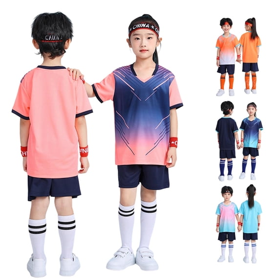 oqasdz Boys Shorts Set V Neck Short Sleeve Quick Drying Mesh Gradient Rash Guard and Shorts Formal Kids Sport Athletic Casual Summer Clothes Sets,Pink,Size 11 Y-12 Y