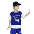 thumbnail image 1 of oqasdz Boys Summer Outfits 2 Piece Set Casual Short Sleeve Letter Print Sports Athletic T Shirts and Shorts For Toddler Kids/6-12 Months, 1 of 4