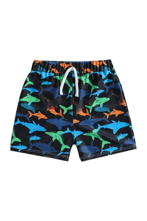 Boys Swim Trunks Toddler Baby Summer Cartoon Printed Shorts Beach Swimwear Swimming Clothes Swim Shorts Size 12-18 M