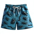 thumbnail image 1 of oqasdz Boys Swim Trunks with Compression Liner Cool Graphic Prints Drawstring Swimwear for Kids Youth Comfortable Summer Beach Pool, 1 of 3