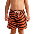 thumbnail image 1 of oqasdz Boys Swim Trunks with Compression Liner Drawstring Waist Leopard Printed Comfortable Shorts for Kids Swimming Summer Holiday, 1 of 5