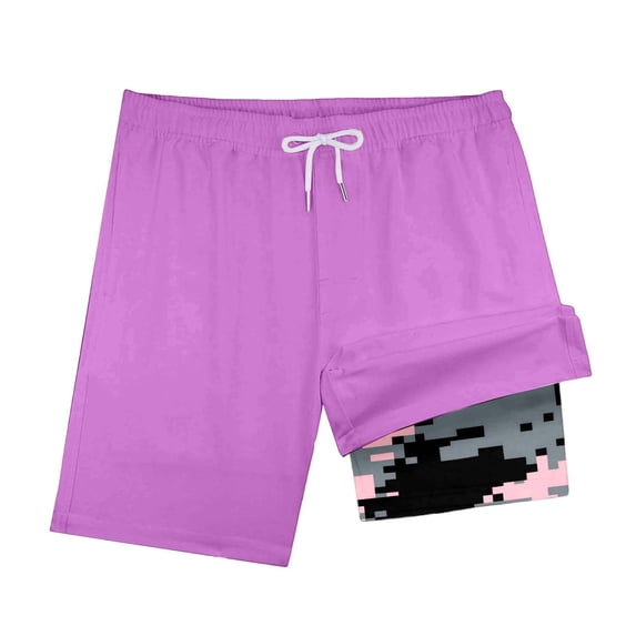oqasdz Boys Swim Trunks with Compression Liner Kids Child High Waisted Ice Cream Printed Comfortable Loose Casual Summer Holiday