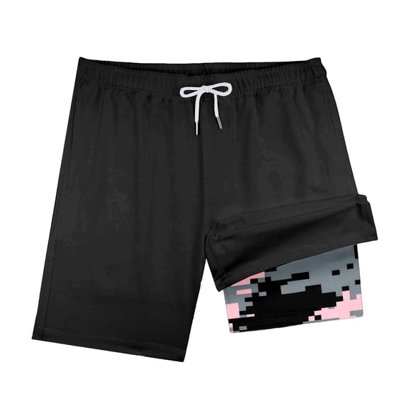 oqasdz Boys Swim Trunks with Compression Liner Kids Child High Waisted Ice Cream Printed Comfortable Loose Casual Summer Vacation