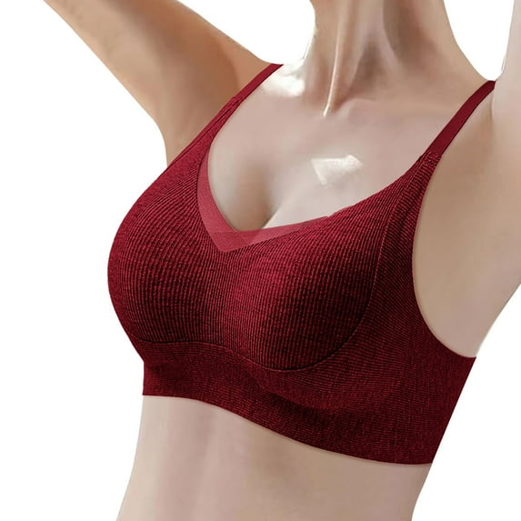 oqasdz Bras for Women Thin Seamless Vest Soft Support Large Small Half Fixed Cup Breathable Bra