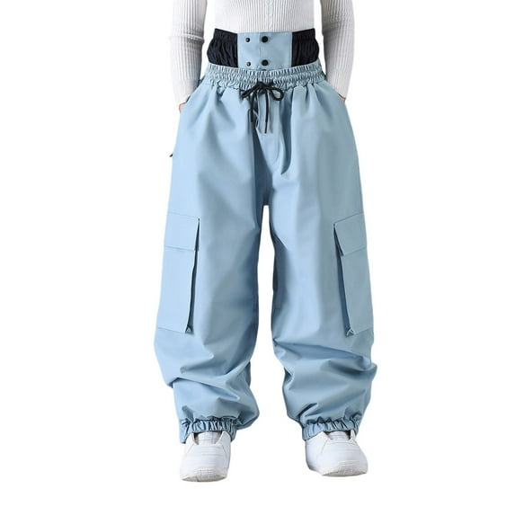 oqasdz Cargo Pants for Men Winter Ski Trousers Windproof Insulated Cargo Joggers Comfort Outdoor Activities Hiking Trekking Snowboarding Pants