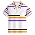 thumbnail image 1 of oqasdz Carnival Boys Striped Polo Shirts with Buttons and Collar Pocket Dress Shirt for and Youth Stretch Loose Versatile Summer Dailywear, 1 of 4