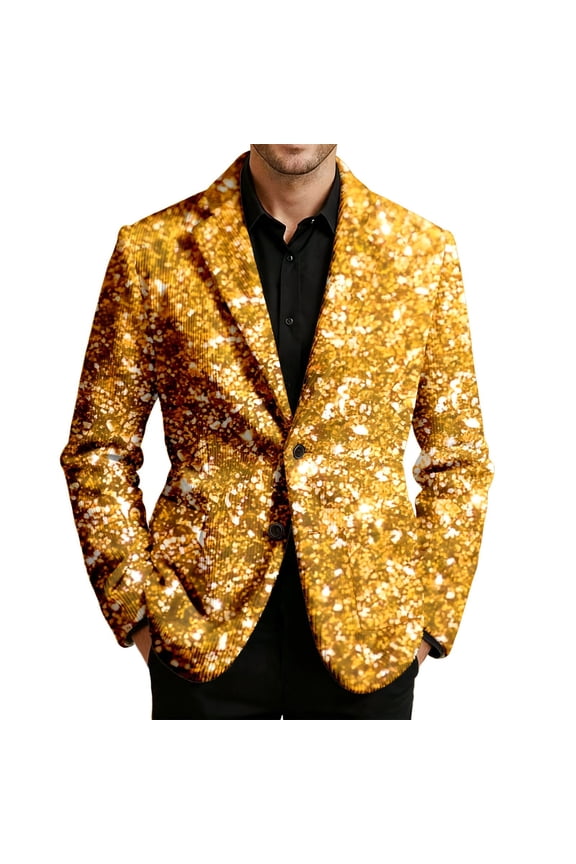 Carnival Mens Blazer Corduroy Stylish Jacket Floral Pattern Festive Events Casual Lightweight Sport Coat Daily Formal Outdoor Activities