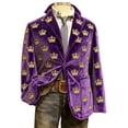 thumbnail image 1 of oqasdz Carnival Mens Suit Jacket Print Corduroy Jacket Style for Celebration Comfort Loose Fit Sport Coat Travel Party Business Formal, 1 of 4