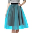 thumbnail image 1 of oqasdz Carnival Solid Color Tiered Mesh Skirt Asymmetrical Hem Party Wear with White Elegant Flowy Design for Festive Celebrations Events, 1 of 6