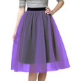 thumbnail image 1 of oqasdz Carnival Solid Color Tiered Mesh Skirt Asymmetrical Hem Party Wear with White Elegant Flowy Design for Festive Celebrations Events, 1 of 6