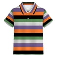 thumbnail image 1 of oqasdz Carnival Striped Boys Polo Shirts with Buttons Elegant Lapel Pocket Top for Gentlemen Comfortable Fit Durable Summer Dailywear, 1 of 4