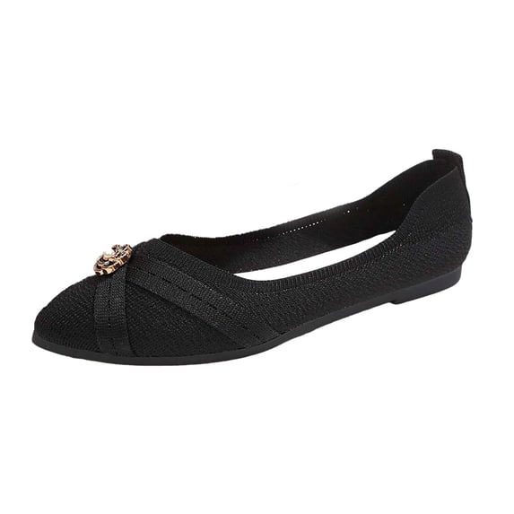 oqasdz Casual Shoes for Women Fashion Slip On Flat Dress Shoes Pointed Toe Soft Sole Comfortable Driving Loafers for Work Business Outdoor Summer