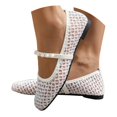 thumbnail image 1 of oqasdz Casual Shoes for Women Slip On Breathable Lace Hollow Design Flat Loafers Comfortable Solid Color Ballet Shoes for Daily Wear Summer Outdoor, 1 of 7