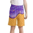 thumbnail image 1 of oqasdz Child Girls Boys Shorts Ice Cream Print Elastic Waist Comfortable Shorts With Pockets Sports Active Board Shorts Size 5 Y-6 Y, 1 of 4