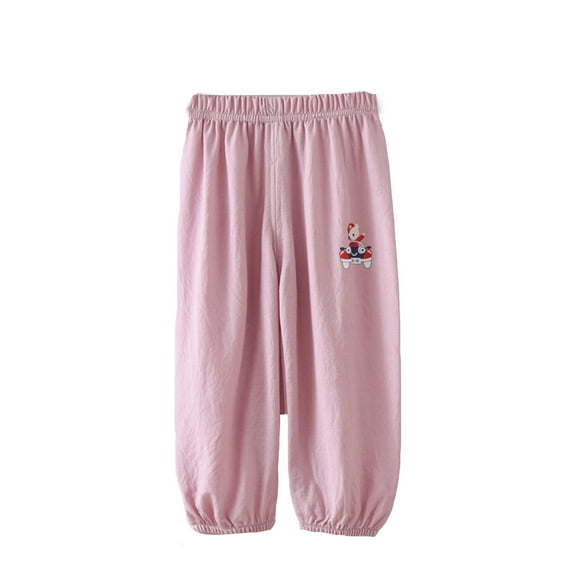 oqasdz Child Kids Sweatpants Dinosaur Print Elastic Waist Sports Active Breathable Thin Summer Pants for Girls and Boys/12-18 Months