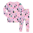 thumbnail image 1 of oqasdz Christmas Baby Girl Outfits Boys Themed Long Sleeve Pajama With Festive Print Holiday Sleepwear Soft 2 Piece Set Loungewear For Kids Size 2 -3, 1 of 3
