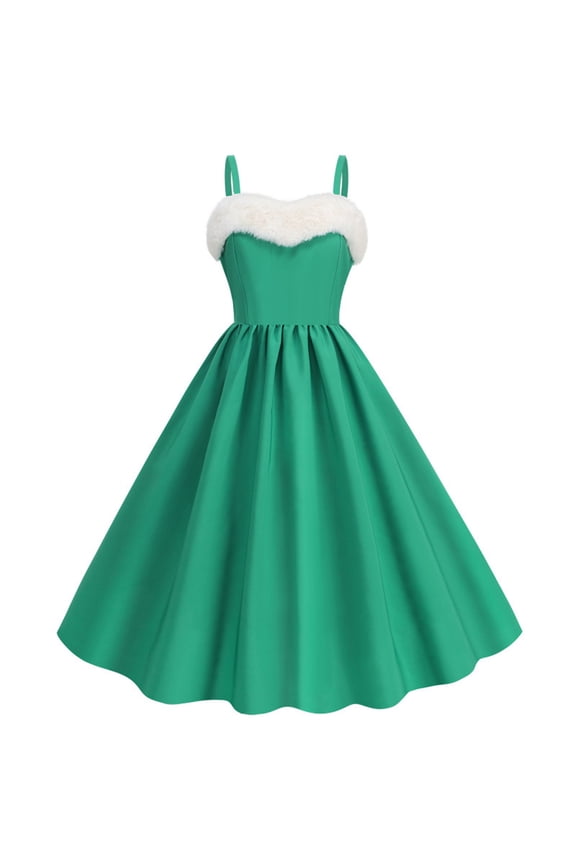 Christmas Dresses for Women Festive Oversized Dress for Elegant Party Nightwear Gown with Glow and Strap Holiday Evening Elegant Dress