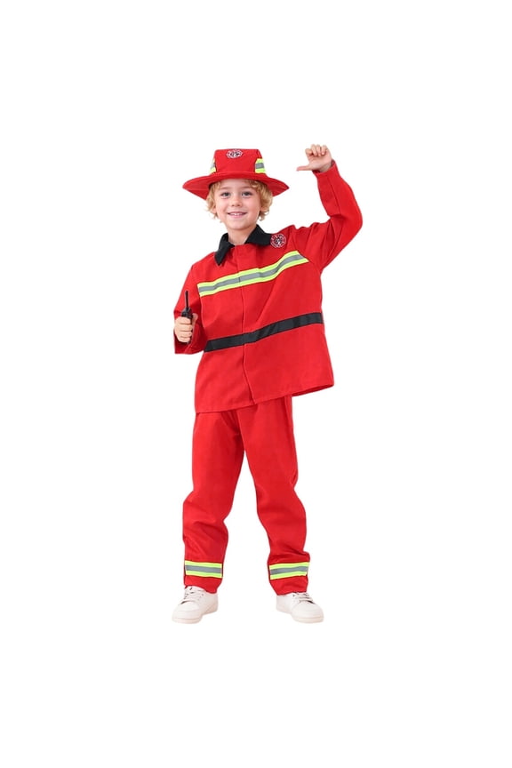 Christmas Kids Clothes Performance Outfit for Children with for Pretend Play and Party Dress Up 7 Piece Set